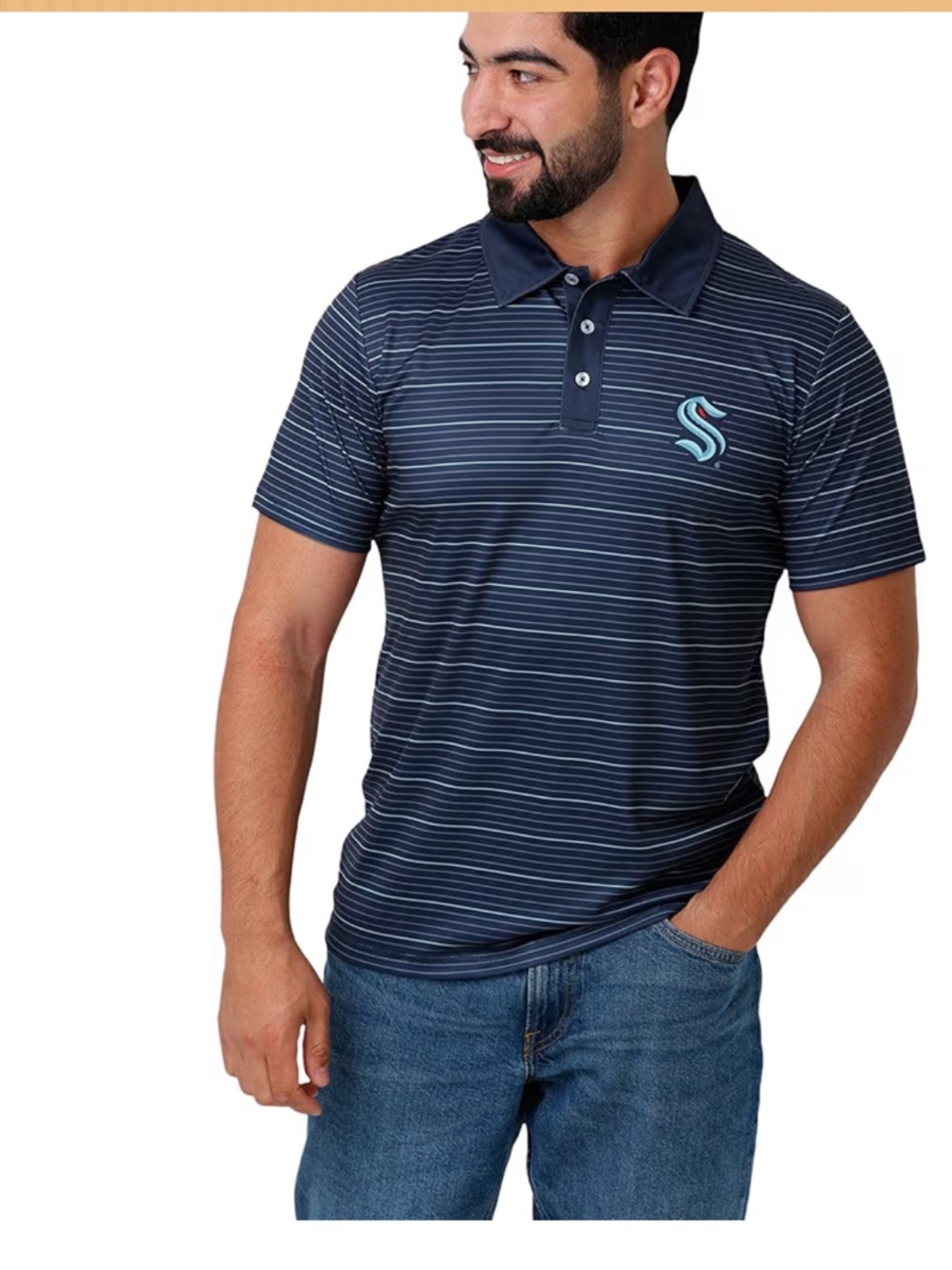 Men’s NHL Seattle Kraken polo shirts